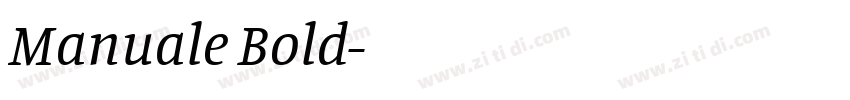 Manuale Bold字体转换